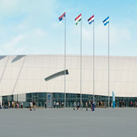 Тренировочная ледовая арена для хоккея с шайбой