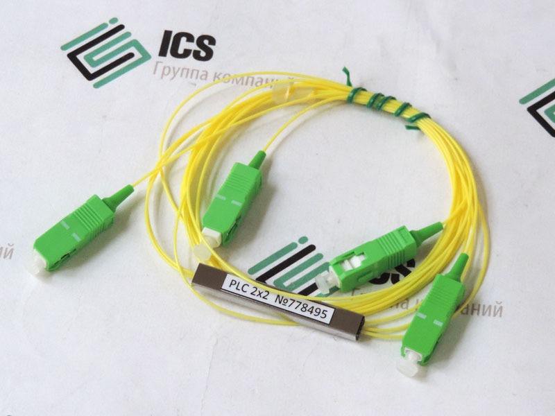 PLC SM splitter 2*2. SP 900um buffered input and output<2.0m