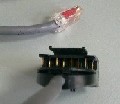 Шнур с обратным выводом кабеля, вид сзади